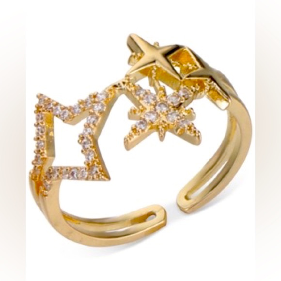 INC International Concepts Jewelry - INC Gold-Tone Pave Star Open Ring
